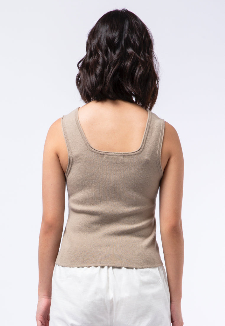 Square Neck Sleeveless Top
