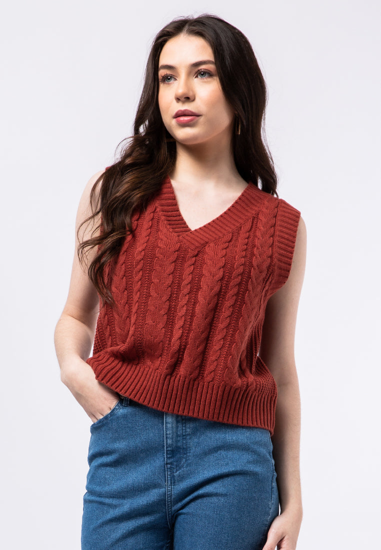 Textured Knit Vest