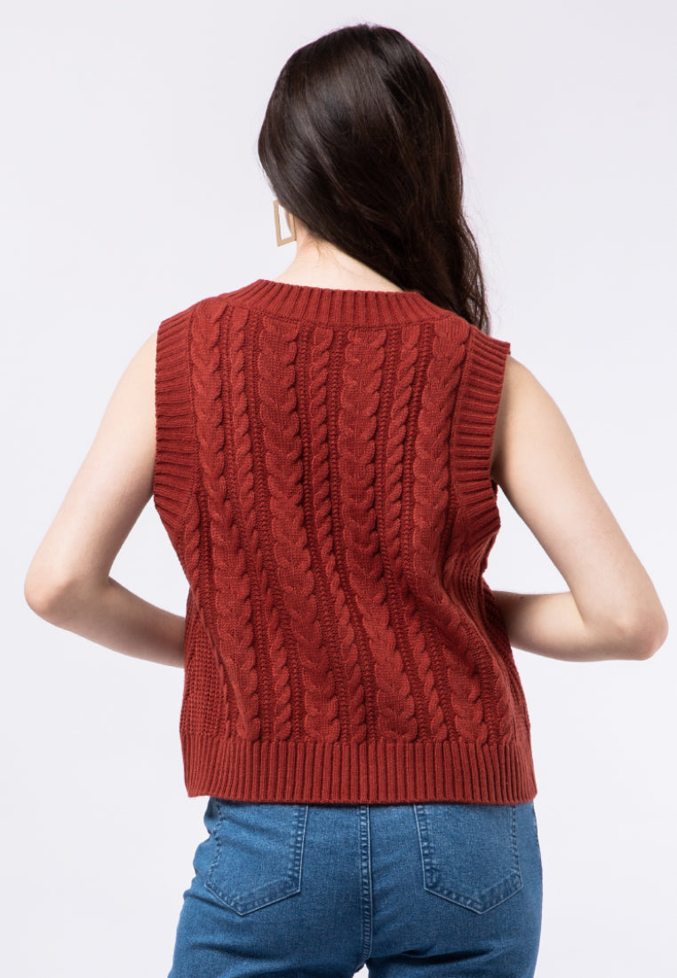 Textured Knit Vest