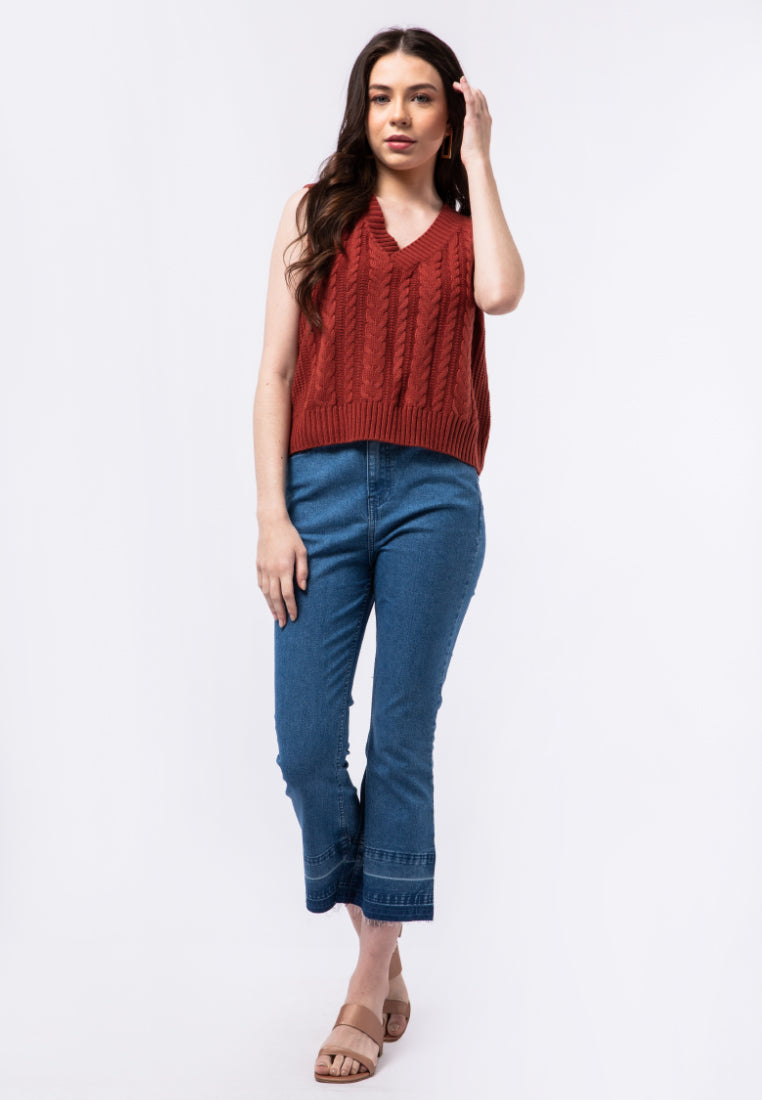 Textured Knit Vest
