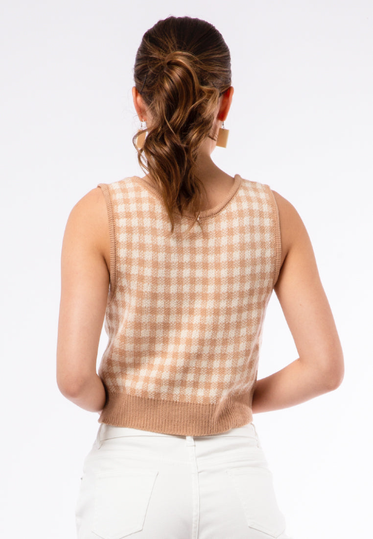 Printed Knit Vest