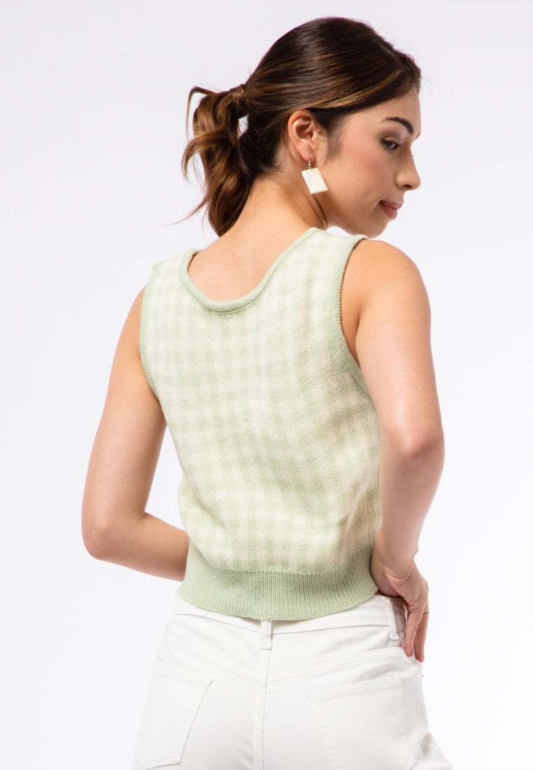 Printed Knit Vest