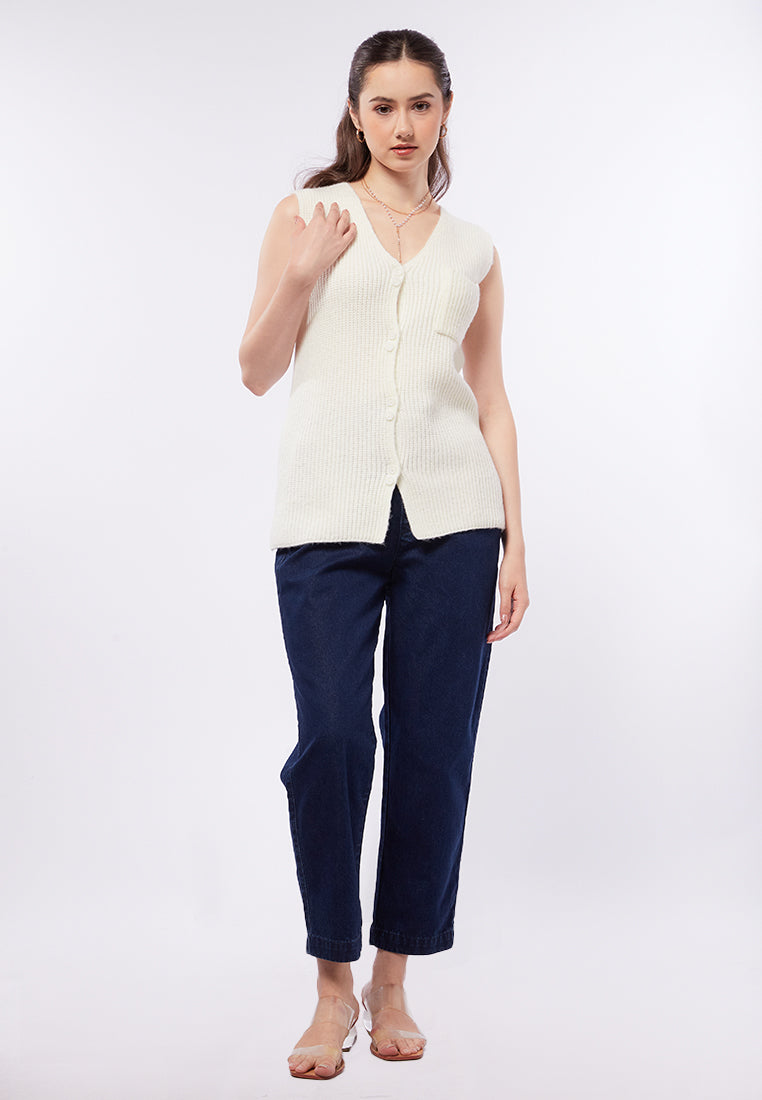 Knit Vest with Patch Pocket