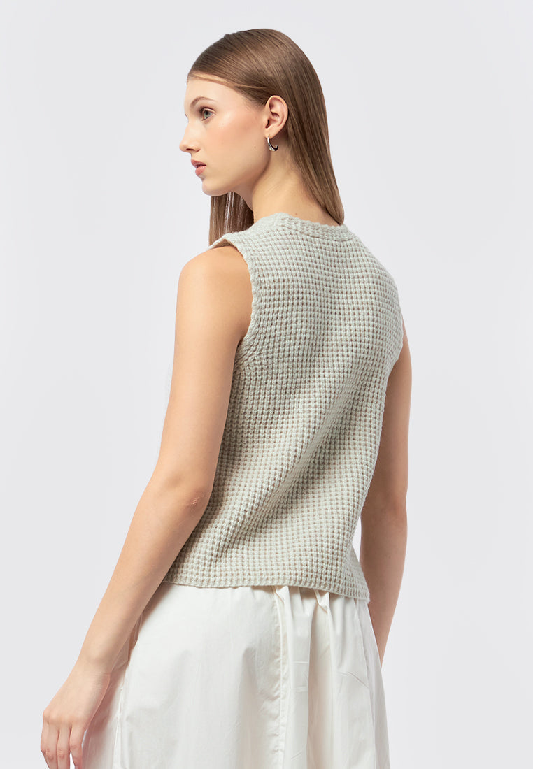 V-Neck Knit Vest