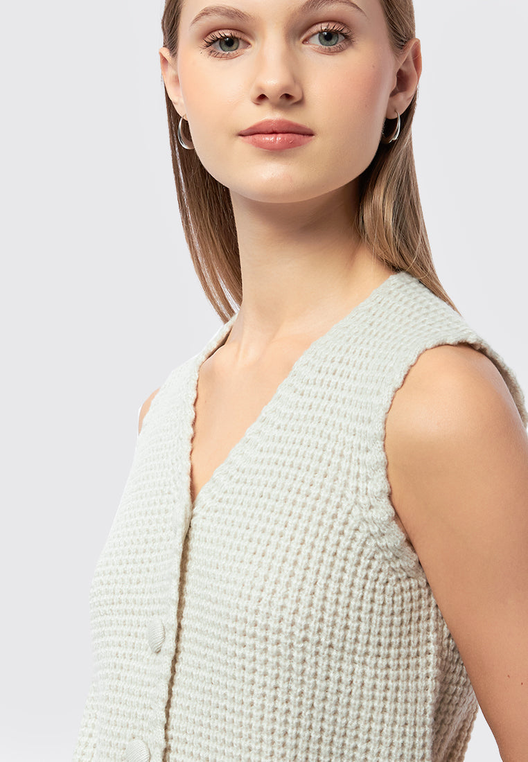 V-Neck Knit Vest