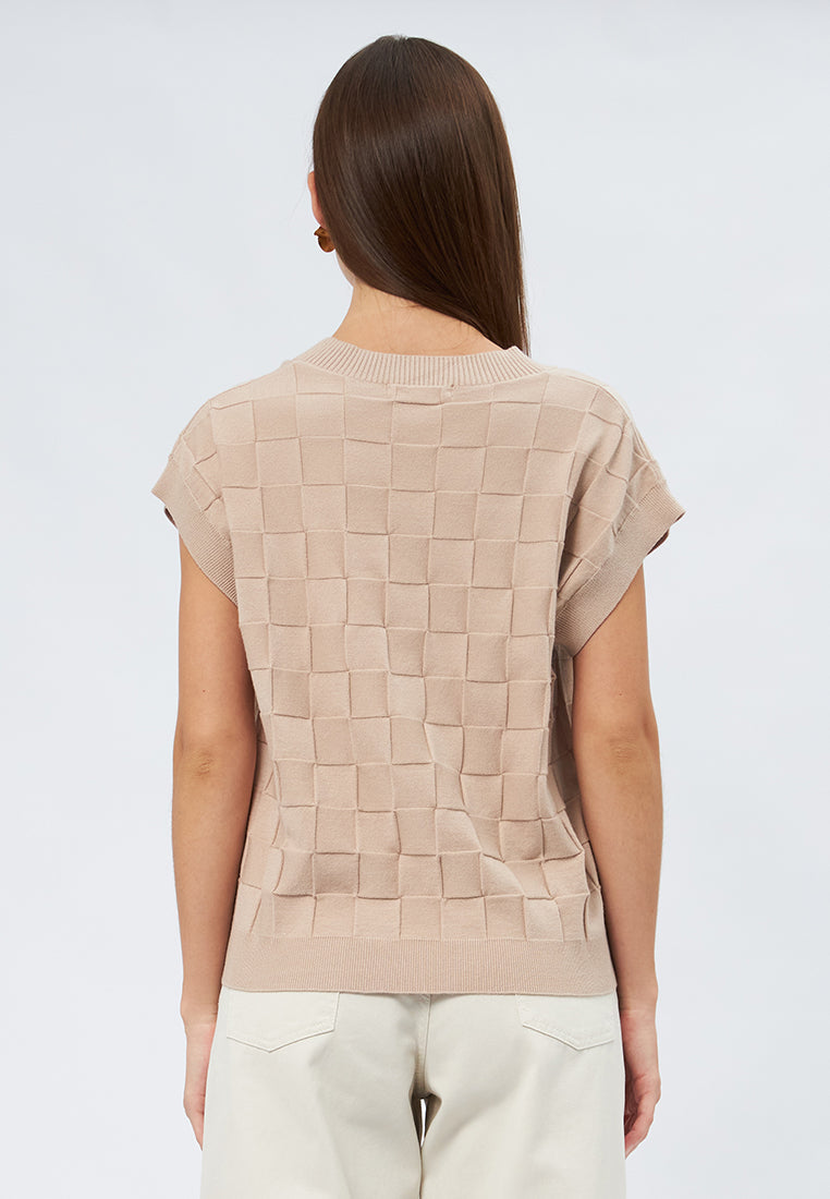 V-Neck Knit Top