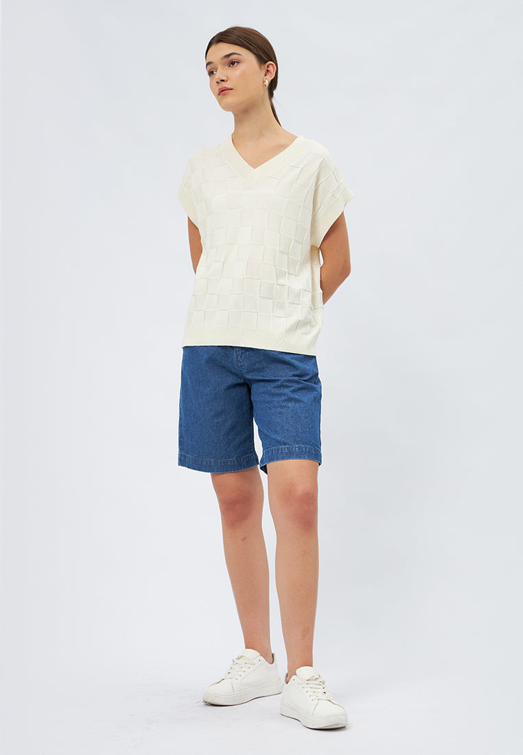 V-Neck Knit Top