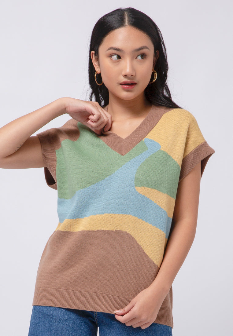 Printed Oversized Vest