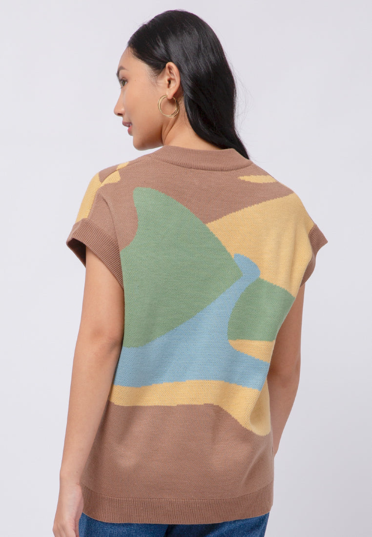Printed Oversized Vest