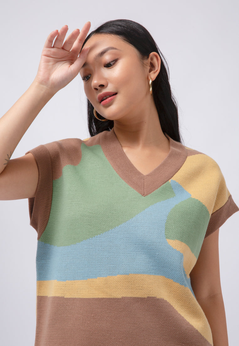 Printed Oversized Vest
