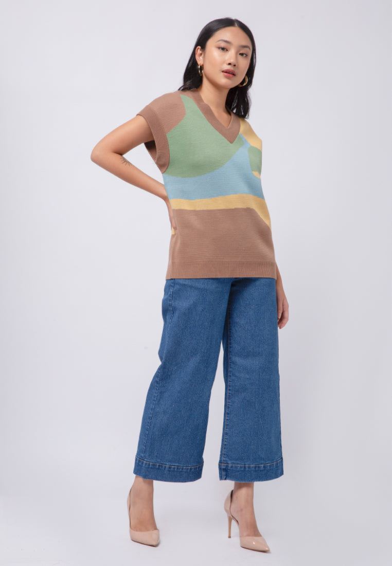 Printed Oversized Vest