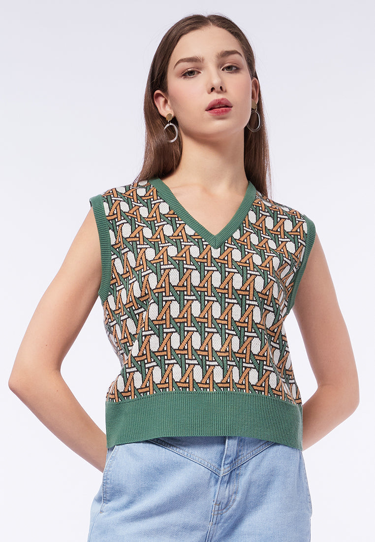 Regular Fit Printed Vest