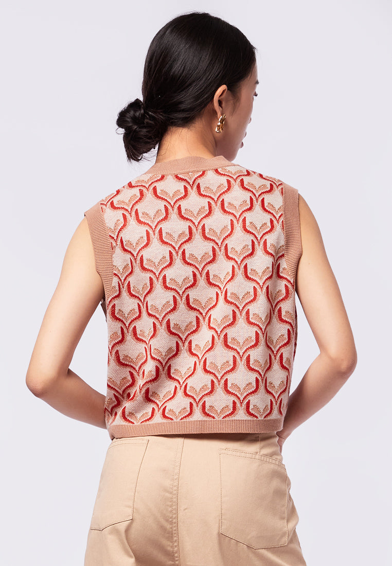 Round Neck Printed Vest
