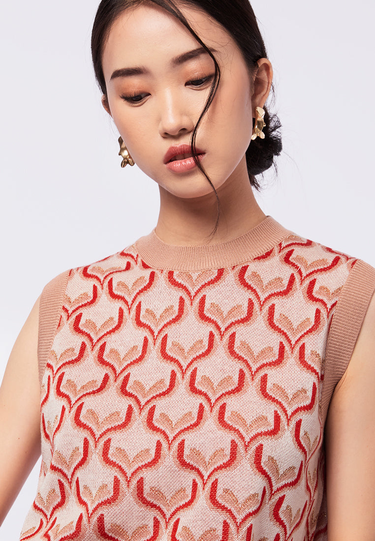 Round Neck Printed Vest
