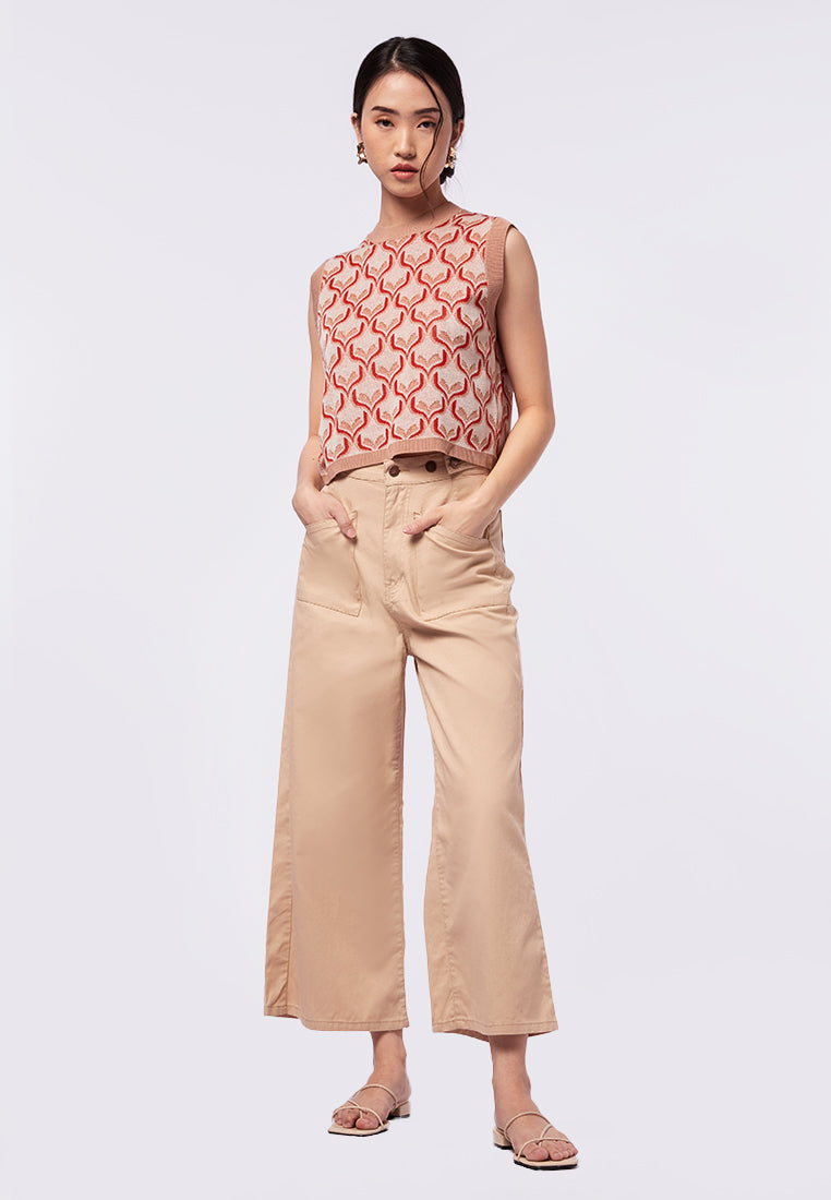 Round Neck Printed Vest