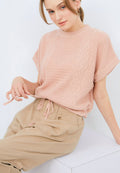 Knit Vest with Drawstring Hemline