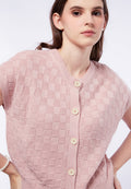 Round Neck Short Sleeve Knit Top