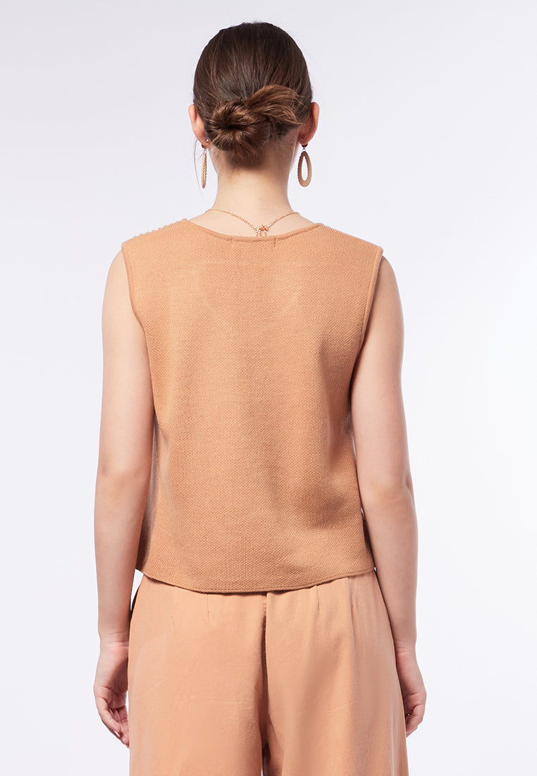 V-Neck Printed Crop Top