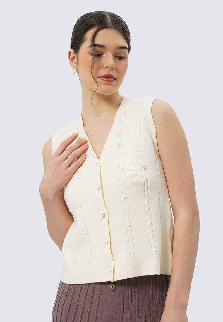 V-Neck Knit Vest