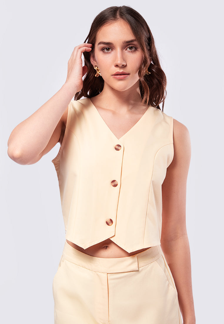 Regular Fit Crop Vest