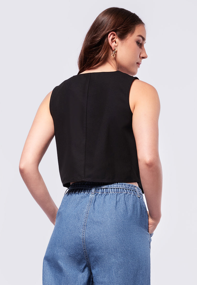 Regular Fit Crop Vest