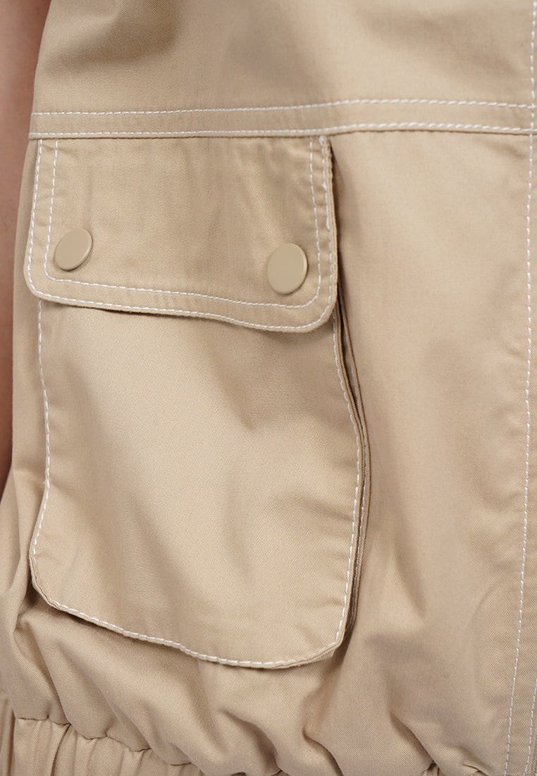 Zipped Vest with Front Pocket