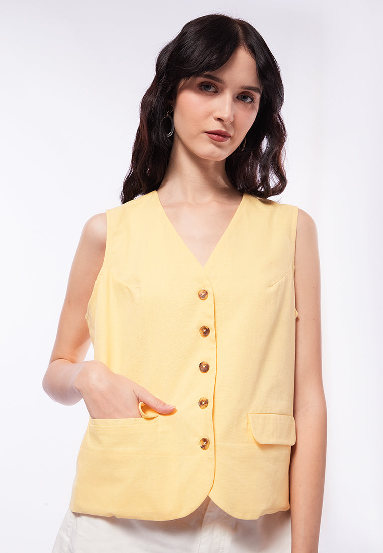 Regular Fit Plain Vest