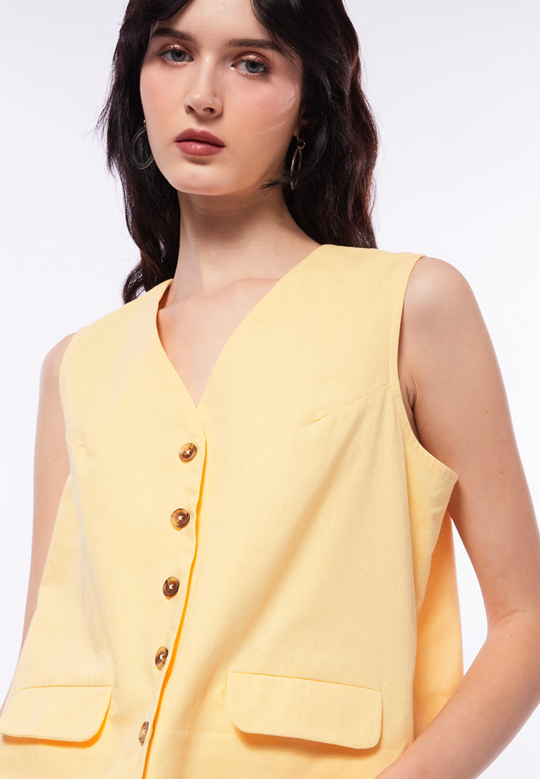 Regular Fit Plain Vest