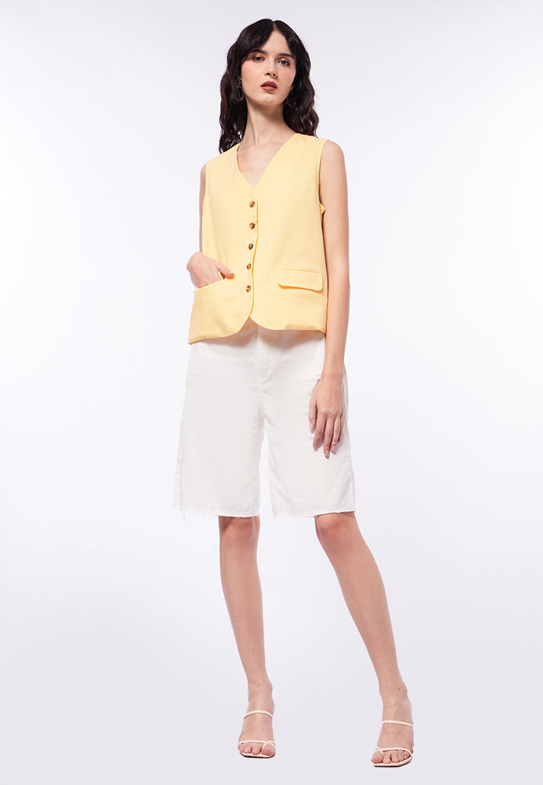 Regular Fit Plain Vest