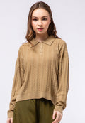 Long Sleeve Polo Top