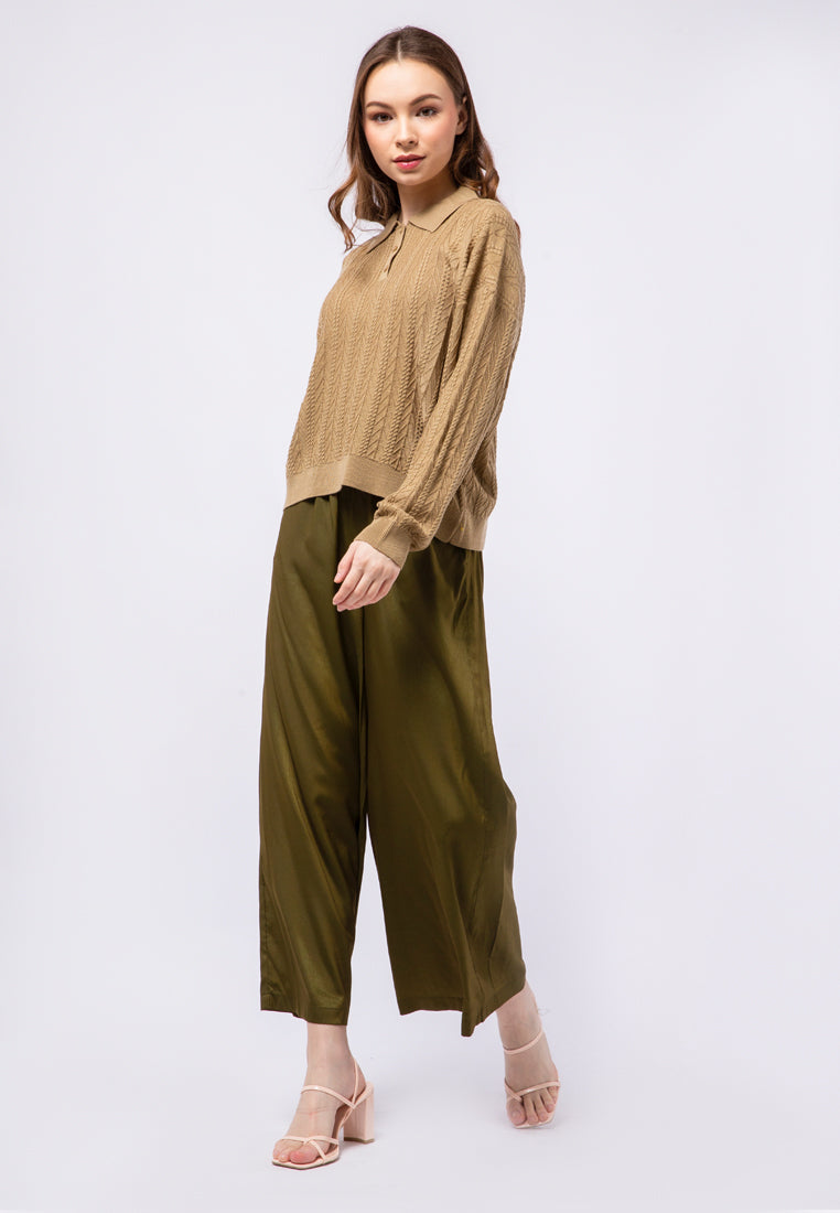 Long Sleeve Polo Top