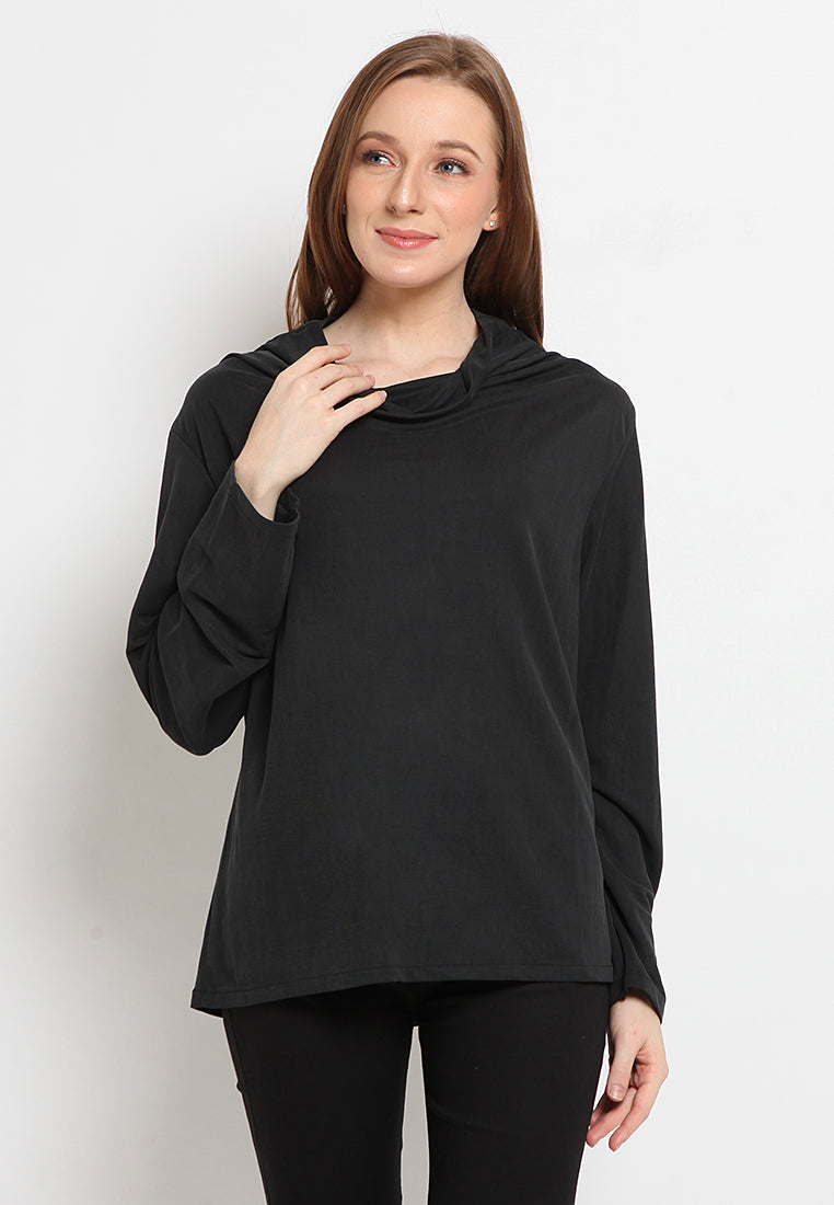 Cowl Neck Loose Blouse