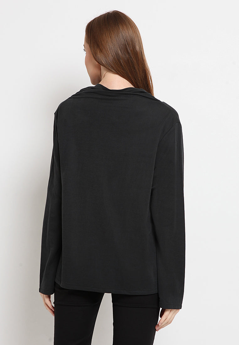 Cowl Neck Loose Blouse