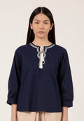 Loose Embroidery Blouse