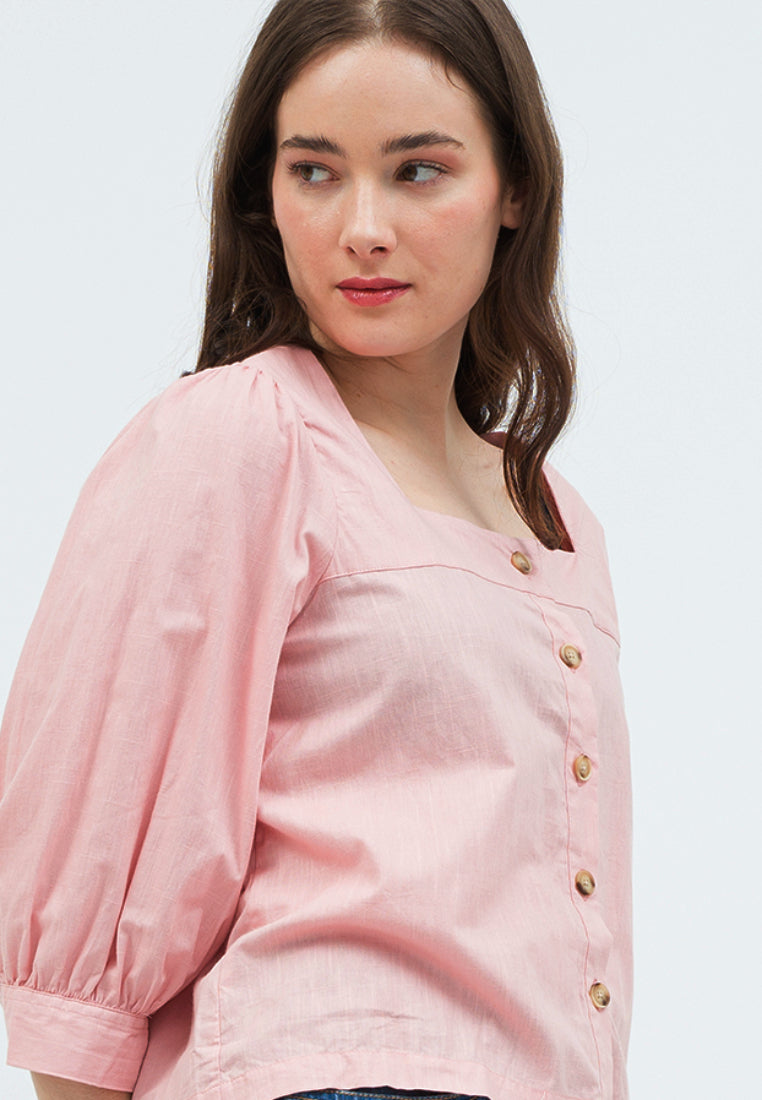 Square Neck Loose Blouse