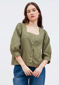 Square Neck Loose Blouse