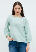 Gingham Long Sleeve Blouse