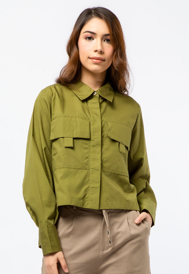 Long Sleeve Crop Shirt