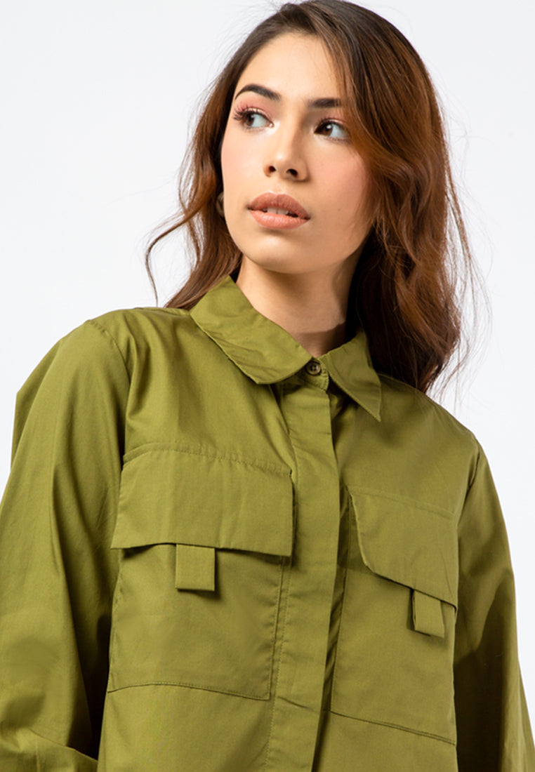 Long Sleeve Crop Shirt