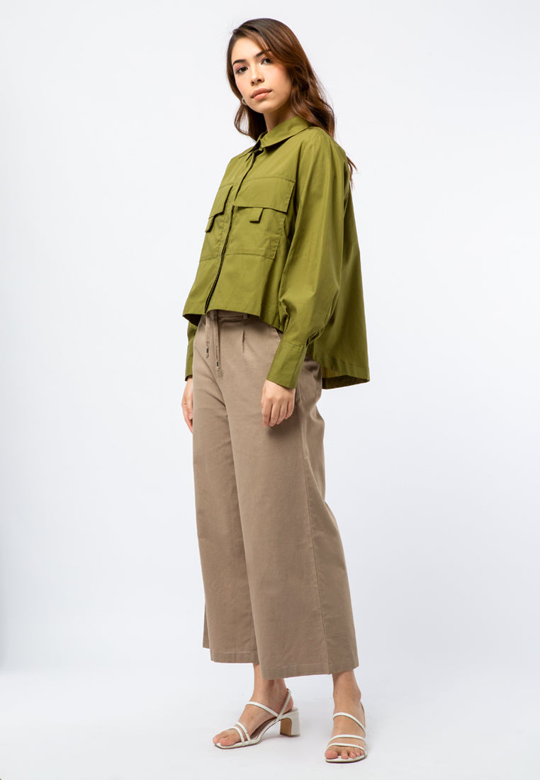 Long Sleeve Crop Shirt