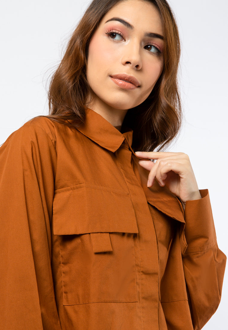 Long Sleeve Crop Shirt