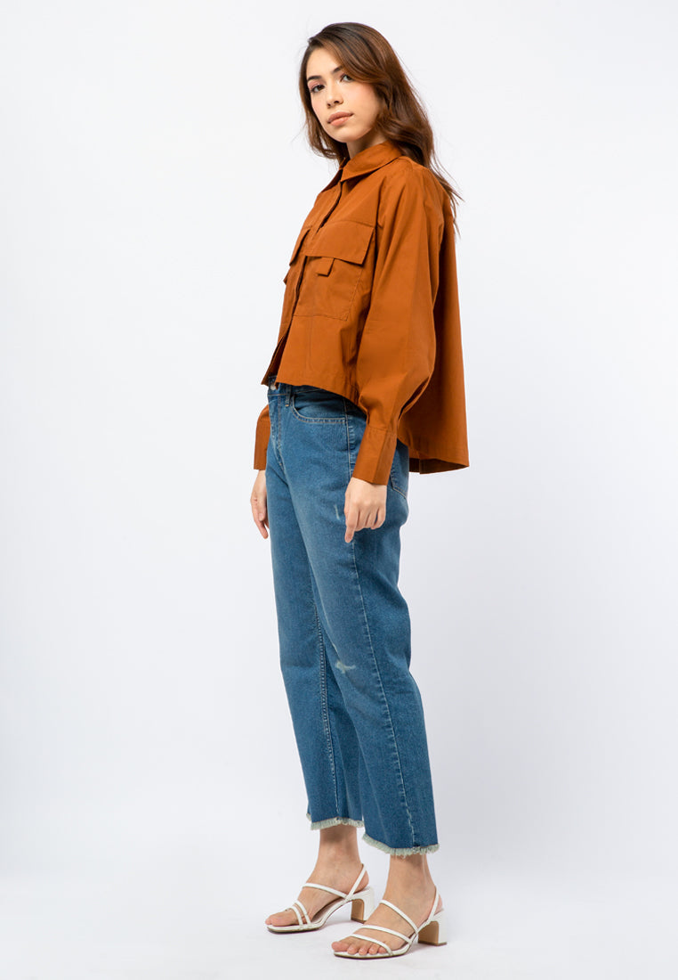 Long Sleeve Crop Shirt
