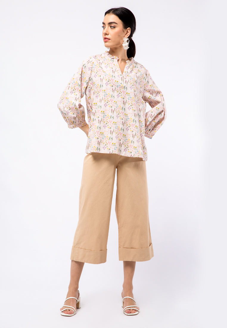 Et Cetera x Ditut Balloon Sleeve Printed Blouse