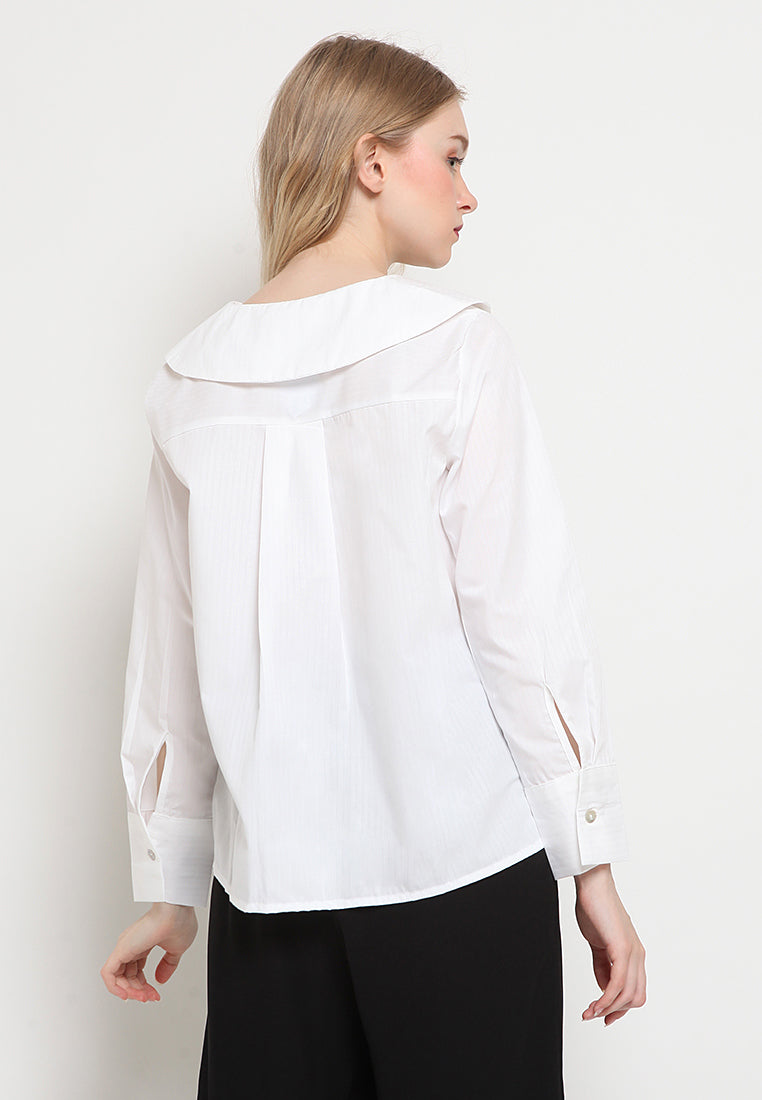 Long Collar Loose Blouse