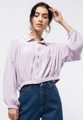 Long Sleeve Ruched Blouse