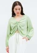 Long Sleeve Blouse with Ruched Details