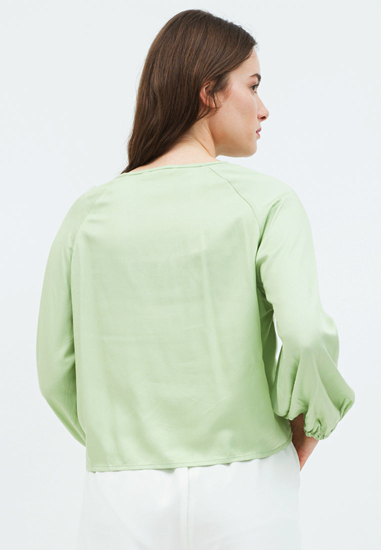 Long Sleeve Blouse with Ruched Details