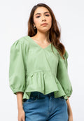 V-neck Fit & Flare Blouse