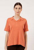 Tangerine Polo Knit