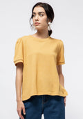 Puff Sleeve Knit Blouse